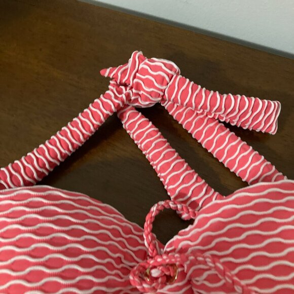 NWT Jessica Simpson Pink Swim Suit Size M Tankini Top Built in Bra Modest Cover - Picture 5 of 14